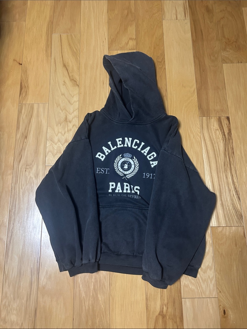 This Balenciaga College 1917 hoodie